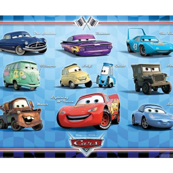 *SOLD* Disney Pixar Cars Grid Chart Movie Poster - Picture 5 of 5